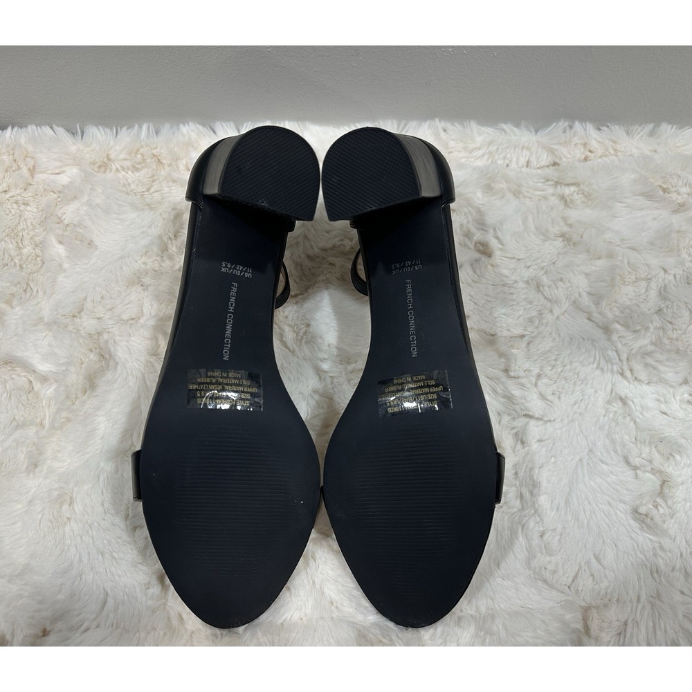 Woman's French Connection Strappy Black Heel Ankle Strap Sandals Size 11 NEW - Picture 6 of 9